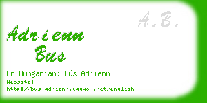 adrienn bus business card