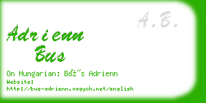 adrienn bus business card